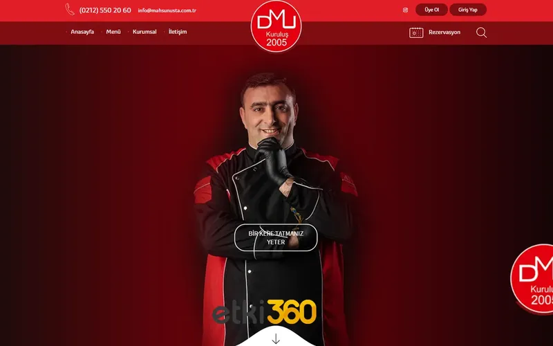 Mahsun Usta Durumcu Kokoreççi Kurumsal Web Sitesi – Etki360 tarafından geliştirilen, yiyecek ve içecek sektöründe modern ve SEO uyumlu web sitesi görseli.